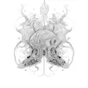 kidney  tattoo design idea