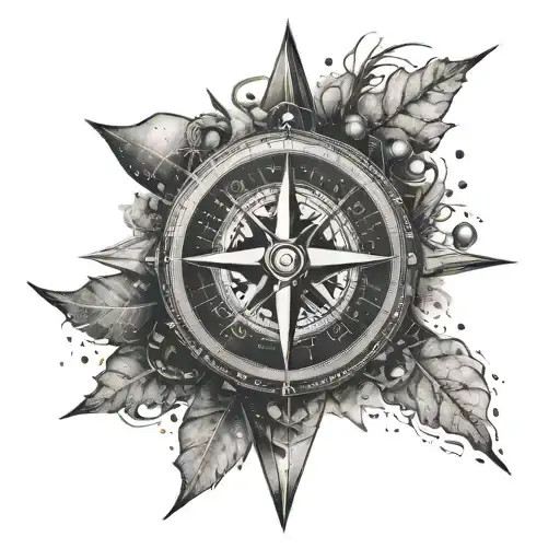 compass and globe symbolizing tattoo design idea