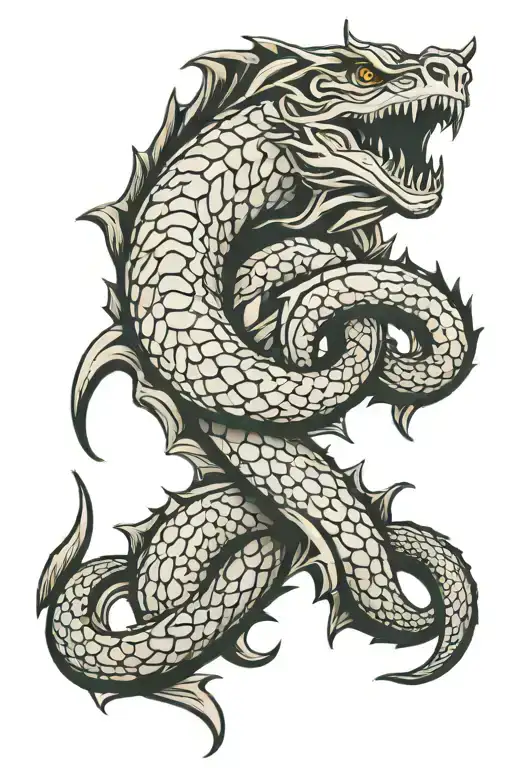 jormungandr Norse ruins tattoo wrapped calf tattoo tattoo design idea