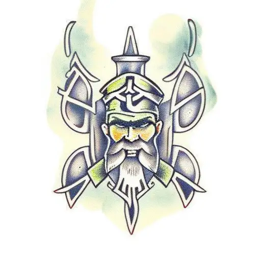 irish celtic warrior tattoo design idea