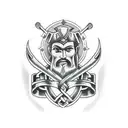 irish celtic warrior tattoo design idea