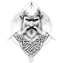 irish celtic warrior tattoo design idea