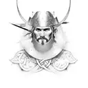 irish celtic warrior tattoo design idea