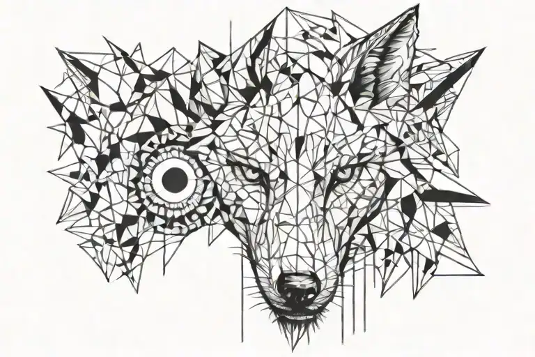 wolf eyes tattoo design idea