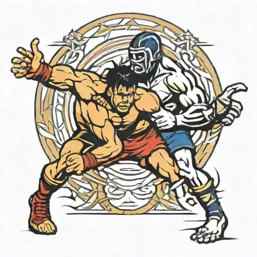 wrestling and olympic rings tatto design tattoo design idea