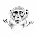 see hear talk no Evil monkey tattoo design idea