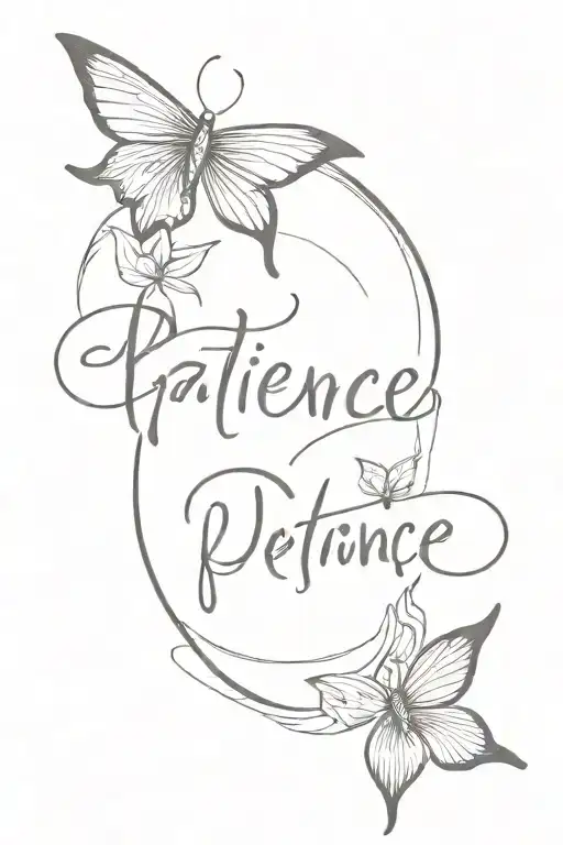 patience persistence perseverance tattoo design idea