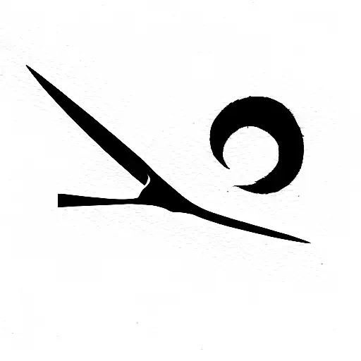 Scissors with the frase "Quahdra" tattoo design idea