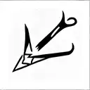 Scissors with the frase "Quahdra tattoo design idea