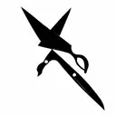 Scissors tattoo design idea