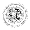 Sun and Moon tattoo design idea