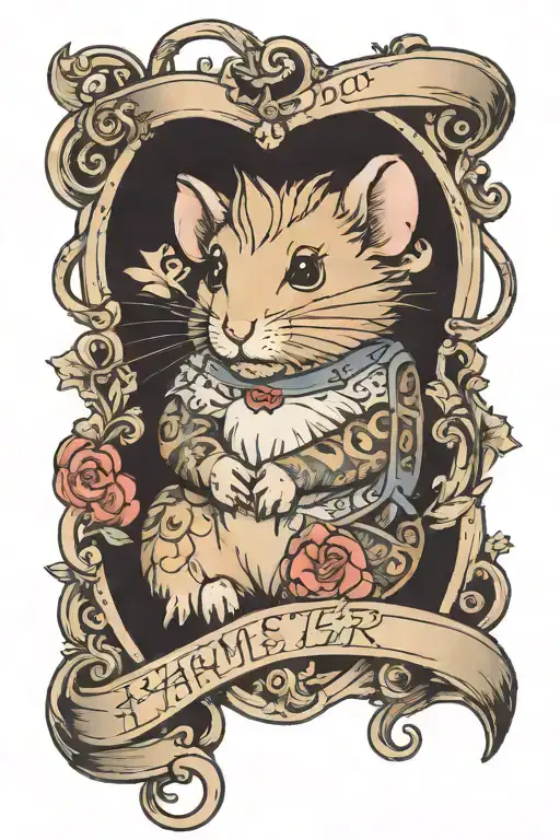 Metal Hamster tattoo design idea