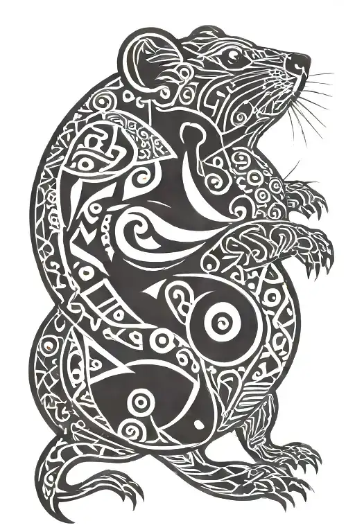 Metal Hamster tattoo design idea