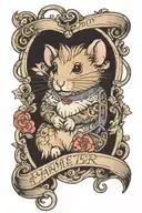 Metal Hamster tattoo design idea