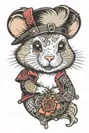 Punk Hamster tattoo design idea
