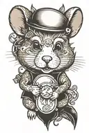 Punk Hamster tattoo design idea