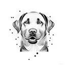 black labrador dog tattoo design idea