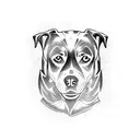 black labrador dog tattoo design idea