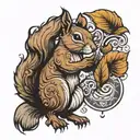 SQUIRREL tattoo design idea