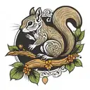 SQUIRREL tattoo design idea