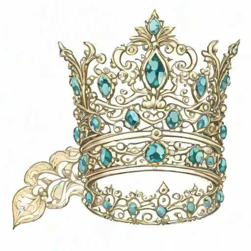 earthy Royal crown tattoo design idea