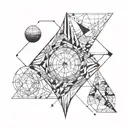 small time travel tattoo design idea