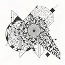 small time travel tattoo design idea