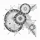 small time travel tattoo design idea