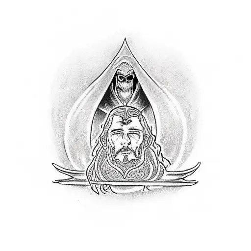 The lord of the rings and the Undertaker tattoo design idea