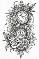 pain and time heals all tattoo design idea