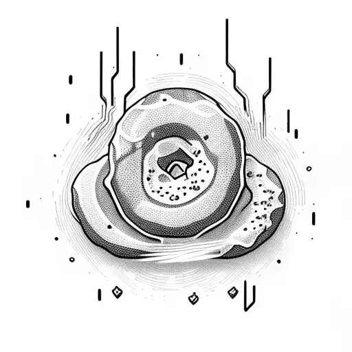 donut man dunking basketball  tattoo design idea