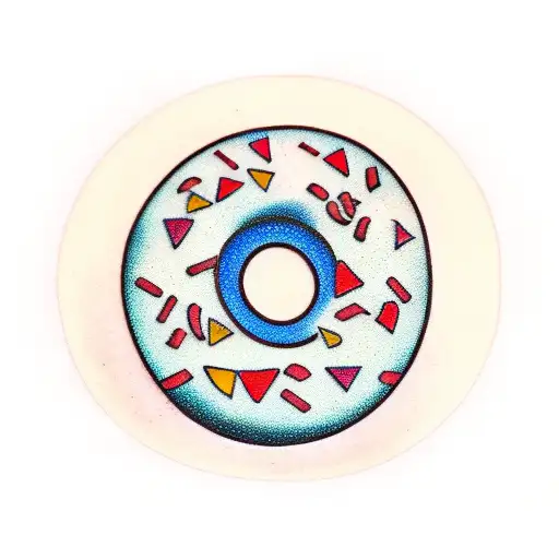 dunking donut tattoo design idea