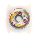 dunking donut tattoo design idea