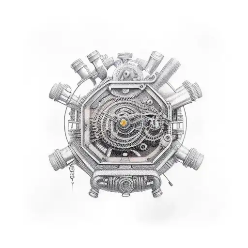 steampunk  tattoo design idea