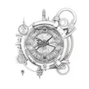 steampunk  tattoo design idea