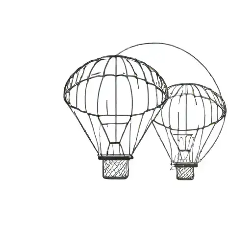 parachute tattoo design idea