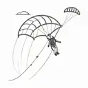 parachute skydiving tattoo design idea