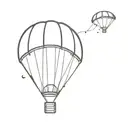 parachute skydiving tattoo design idea