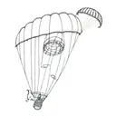 parachute skydiving tattoo design idea