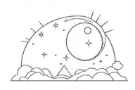 half sun tattoo design idea