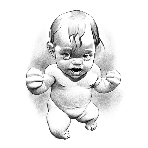 tarzan baby tattoo design idea