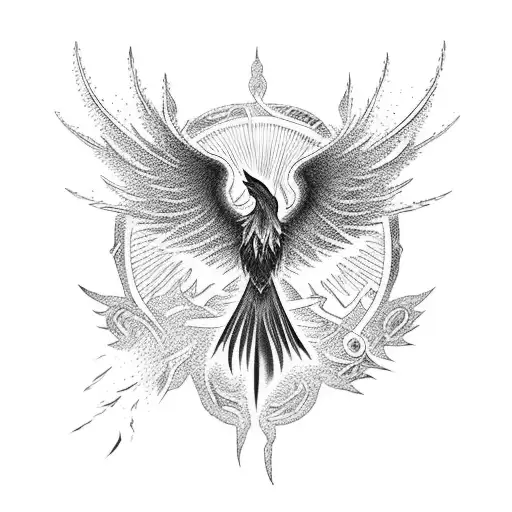 phoenix spine tattoo tattoo design idea
