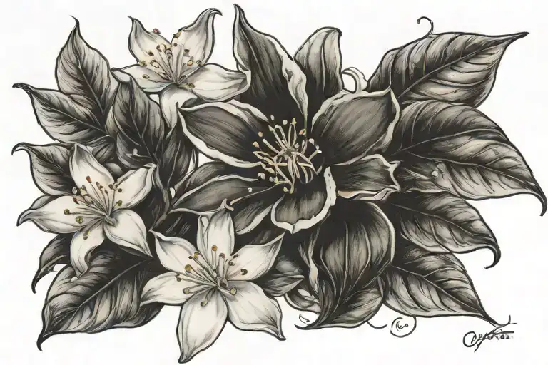 Arabian Jasmine tattoo design idea