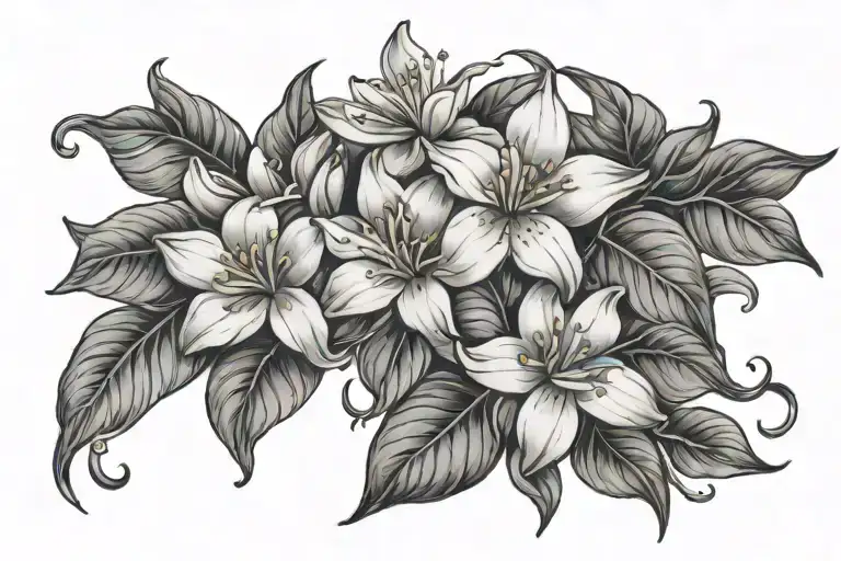 Arabian Jasmine tattoo design idea