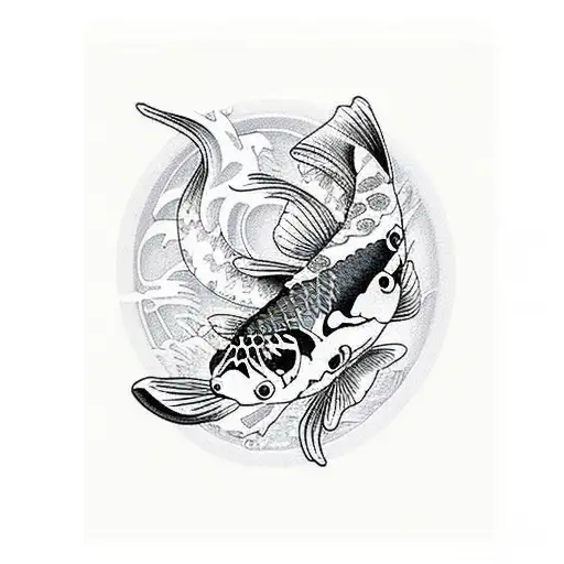 pez koi tattoo design idea