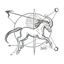 for a passed away dad that was sagittarius zodiac sign tattoo design idea