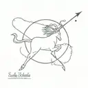 for a passed away dad that was sagittarius zodiac sign tattoo design idea