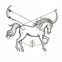 for a passed away dad that was sagittarius zodiac sign tattoo design idea