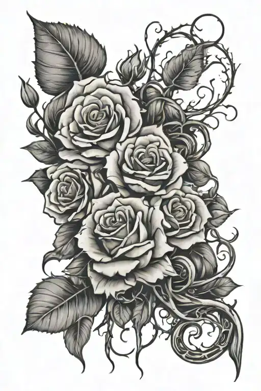 concrete opening up with rose roots comig from it the path of life tattoo design idea