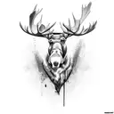 Moose tattoo design idea
